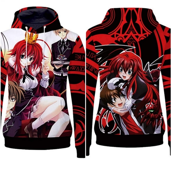 UNISEX. JOOJER Anime High School DxD 3D Hoodie Sweatshirt Adult Pullover - Picture 3 of 3